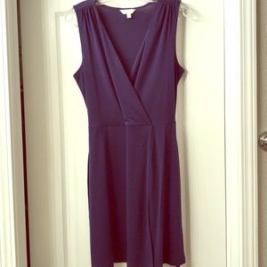 Faux wrap dress with tie detail at waist